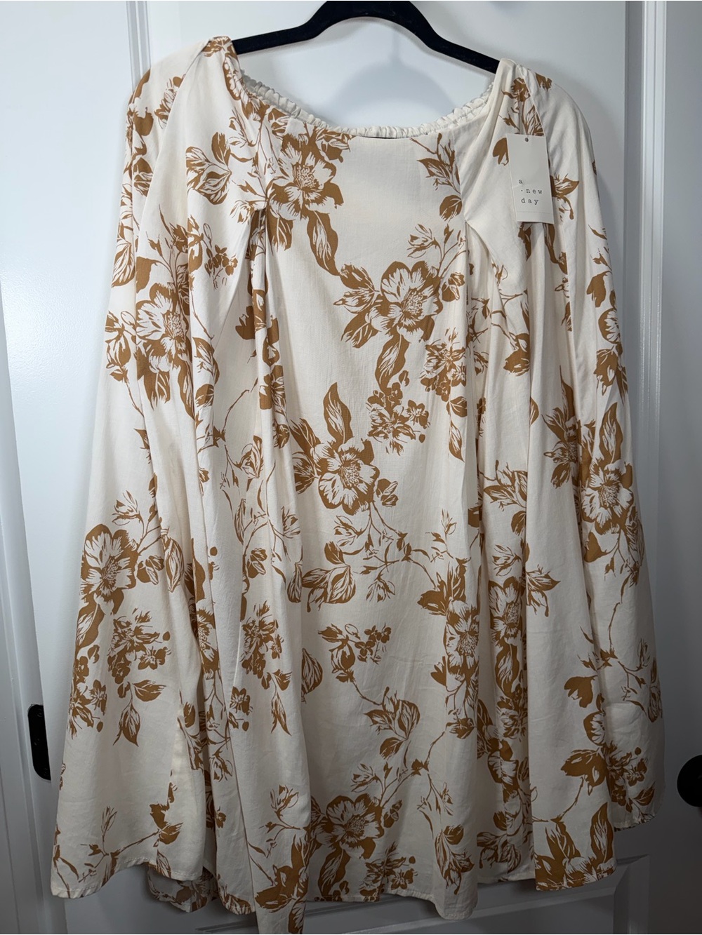 NWT A New Day Floral Maxi Skirt Cream Brown Size Small - Picture 9 of 11